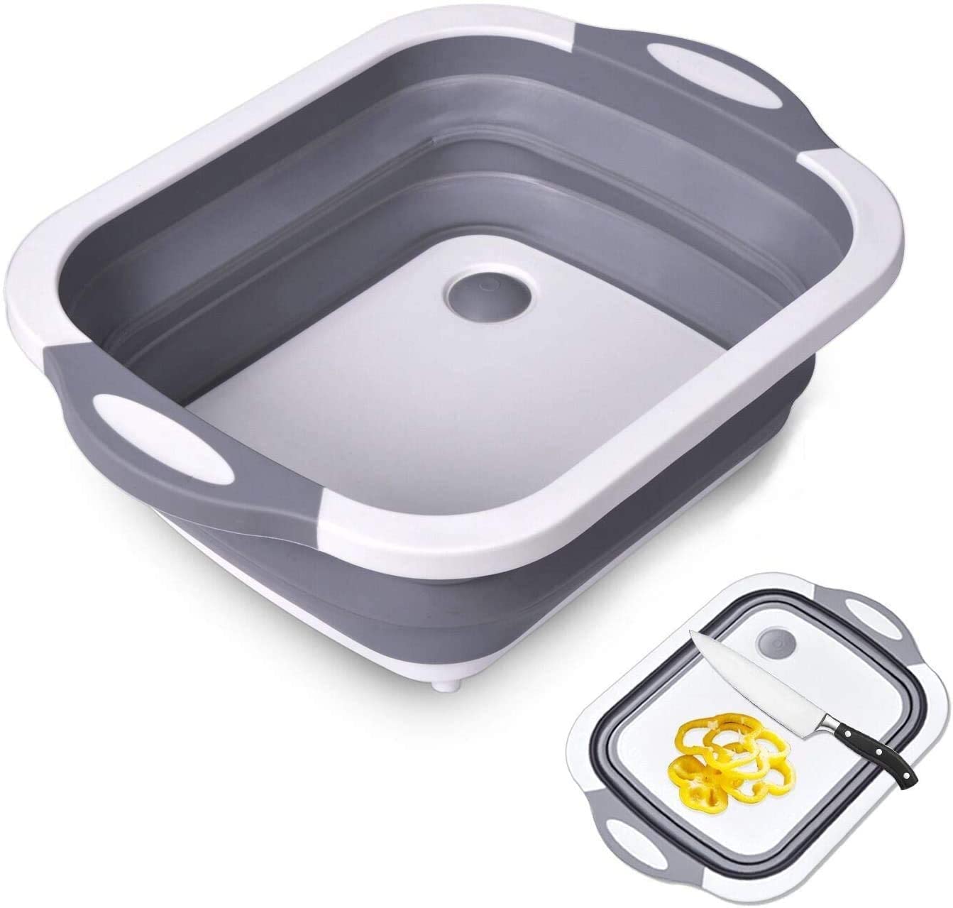 Amazon｜Aibeau 洗い桶 折りたたみ バケツ まな板 水切りかご 排水栓